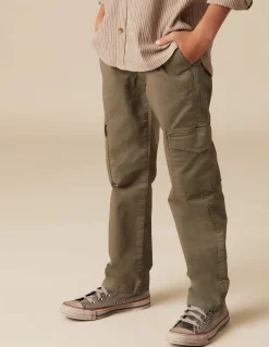 Cheap PANTALÓN CARGO LARGO VERDE Pantalones