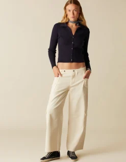 Fashion PANTALÓN CRUCE BOLSILLOS CRUDO Denim|Pantalones