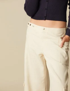 Fashion PANTALÓN CRUCE BOLSILLOS CRUDO Denim|Pantalones