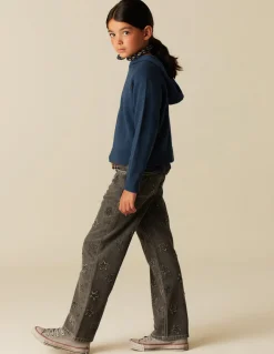 New PANTALÓN ESTRELLAS PARCHES GRIS Denim|Pantalones