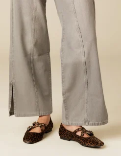 Sale PANTALÓN GRIS RECTO COSTURAS Denim|Pantalones