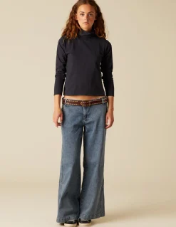 Online PANTALÓN NN BORDADO AZUL Denim|Pantalones
