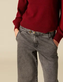 Cheap PANTALÓN NN BORDADO GRIS Denim|Pantalones