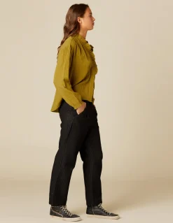 Outlet PANTALÓN RAYA BRILLO AZUL Pantalones