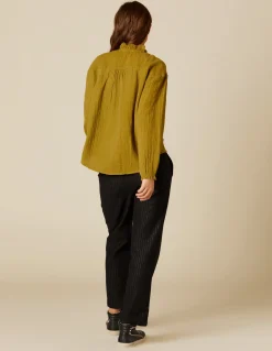 Outlet PANTALÓN RAYA BRILLO AZUL Pantalones