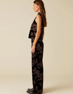 Outlet PANTALÓN TERCIOPELO FLOR Pantalones