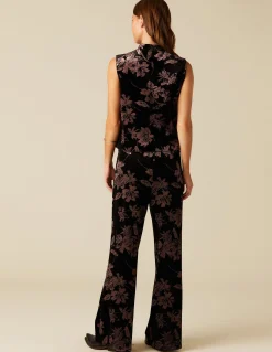 Outlet PANTALÓN TERCIOPELO FLOR Pantalones