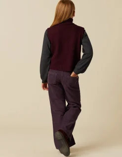 Shop PANTALÓN WIDE LEG PANA Pantalones