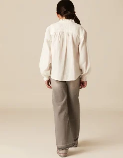 Clearance PantalÓn wide leg vaquero gris claro Denim|Pantalones