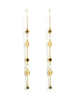 Fashion PENDIENTE CADENA PERLA DORADO Pendientes
