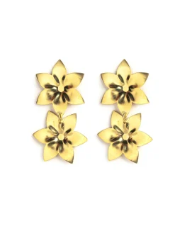 Online PENDIENTE FLOR PICOS DORADO Pendientes