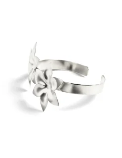 Store PULSERA FLOR PICOS PLATEADA Pulseras