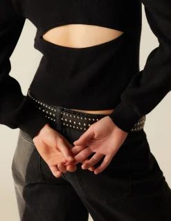 Clearance TOP ABERTURA ESPALDA NEGRO Tops