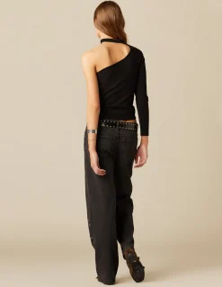 Store TOP ASIMéTRICO ABERTURA ESCOTE NEGRO Tops