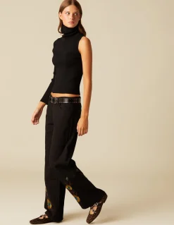 Best Sale TOP ASIMéTRICO CUELLO VUELTO NEGRO Tops