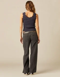Sale TOP CANALé ENCAJE AZUL Tops