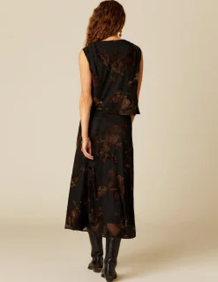 Flash Sale TOP FLOR TULLE NEGRO Tops