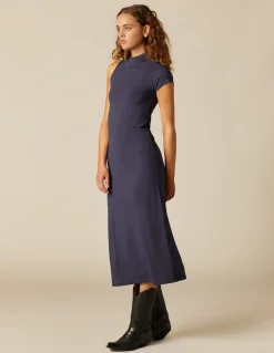Discount VESTIDO ASIMéTRICO AZUL Vestidos