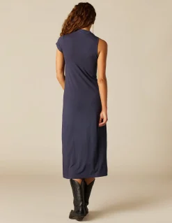 Discount VESTIDO ASIMéTRICO AZUL Vestidos
